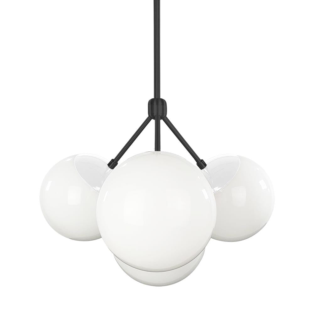 Black and white color Tetra chandelier Dutton Brown lighting