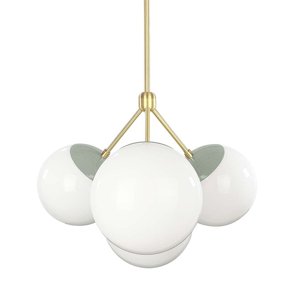 Brass and spa color Tetra chandelier Dutton Brown lighting
