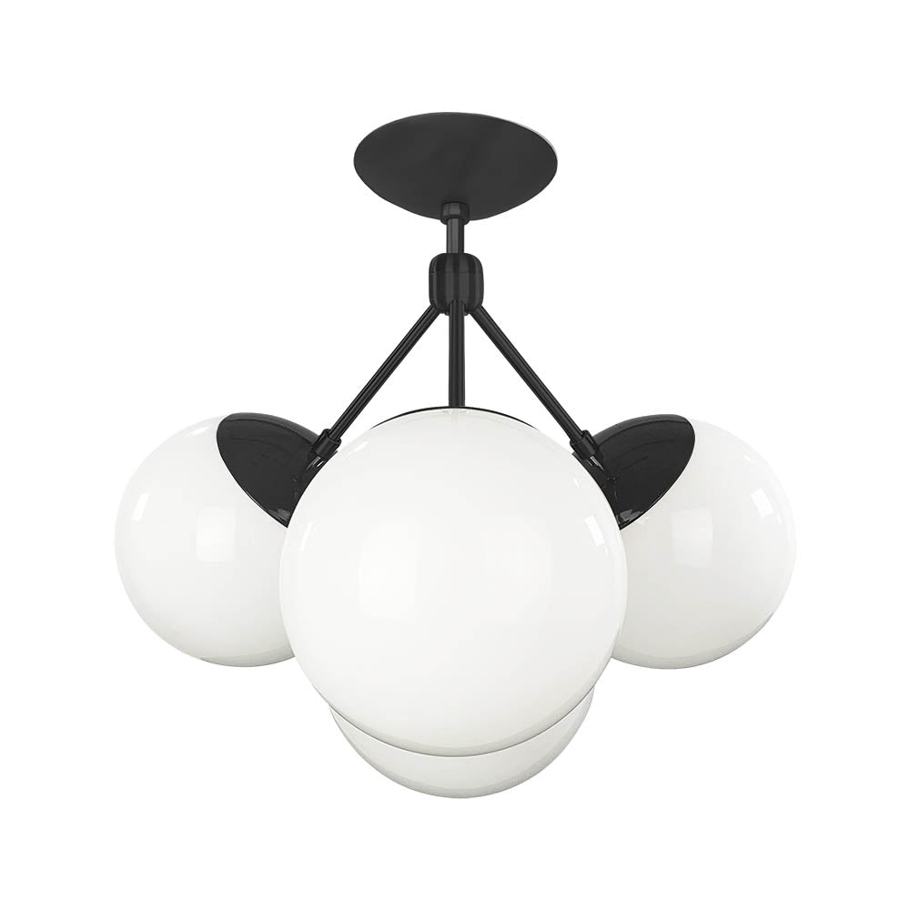 Black and black color Tetra flush mount Dutton Brown lighting
