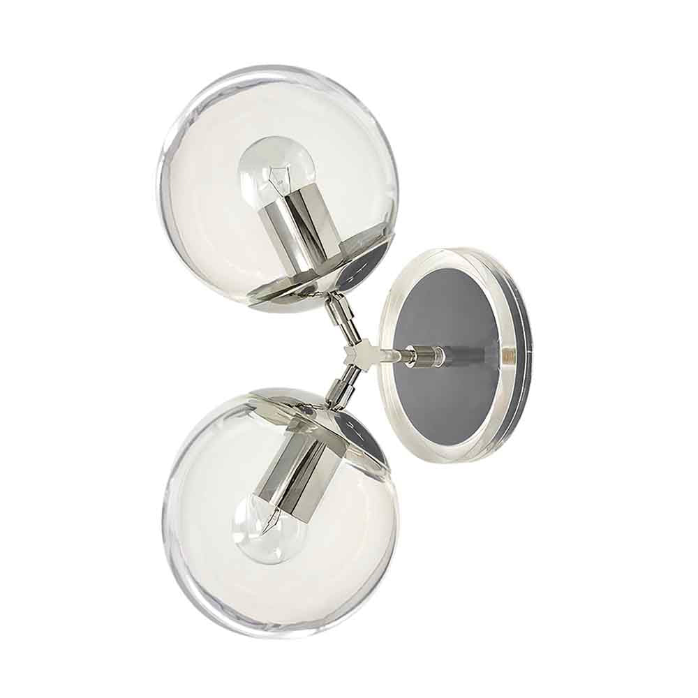 Nickel and charcoal color Visage sconce 6" Dutton Brown lighting