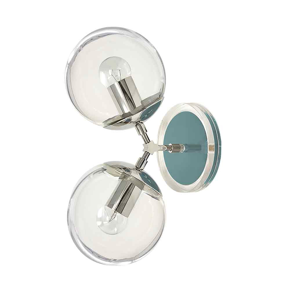 Nickel and python green color Visage sconce 6" Dutton Brown lighting