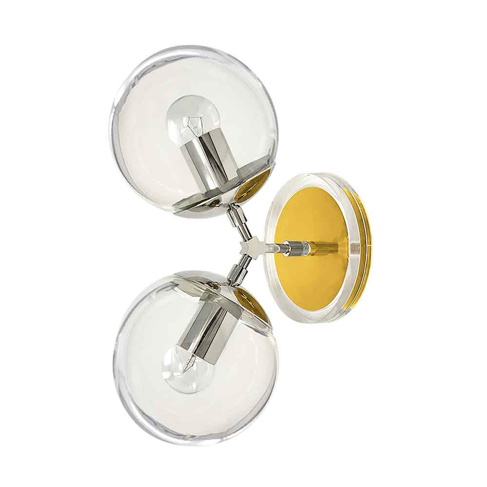 Nickel and ochre color Visage sconce 6" Dutton Brown lighting